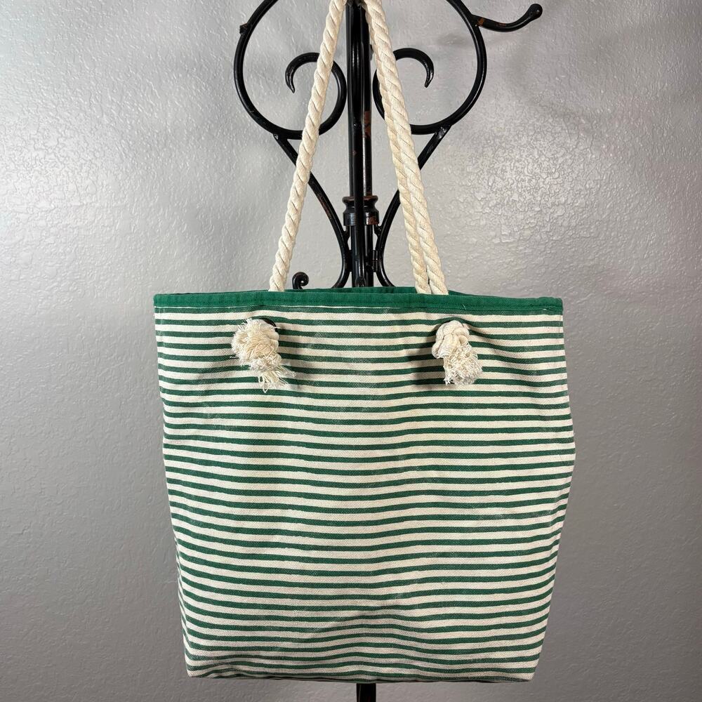 CB STATION Knotted Rope Tote Shoulder Bag Nautical Beach Coastal Summer Cruise